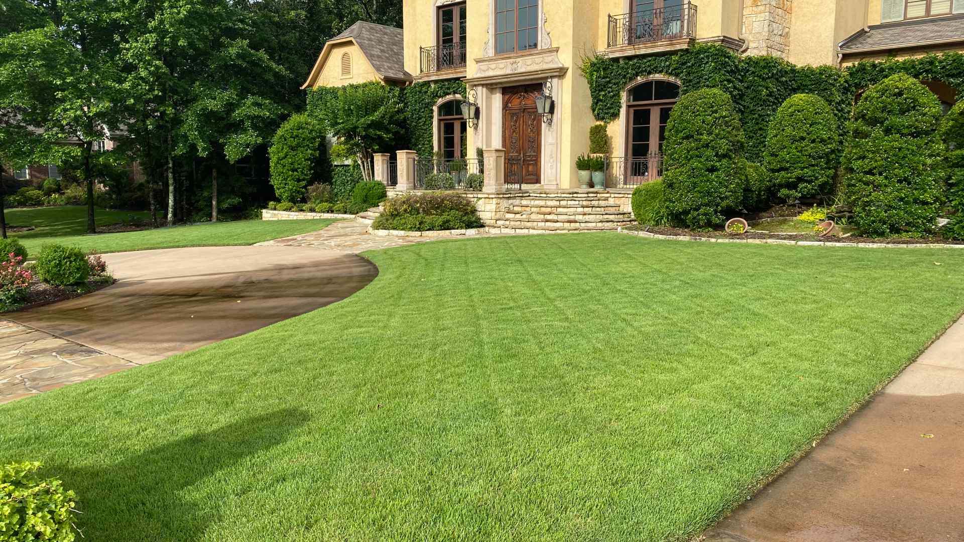 Maintained lawn and landscaping in Little Rock, AR.
